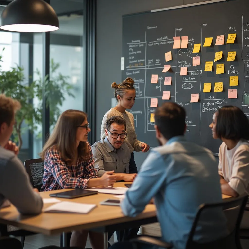 Equipo de Productividad Efectiva en una sesión de trabajo colaborativo