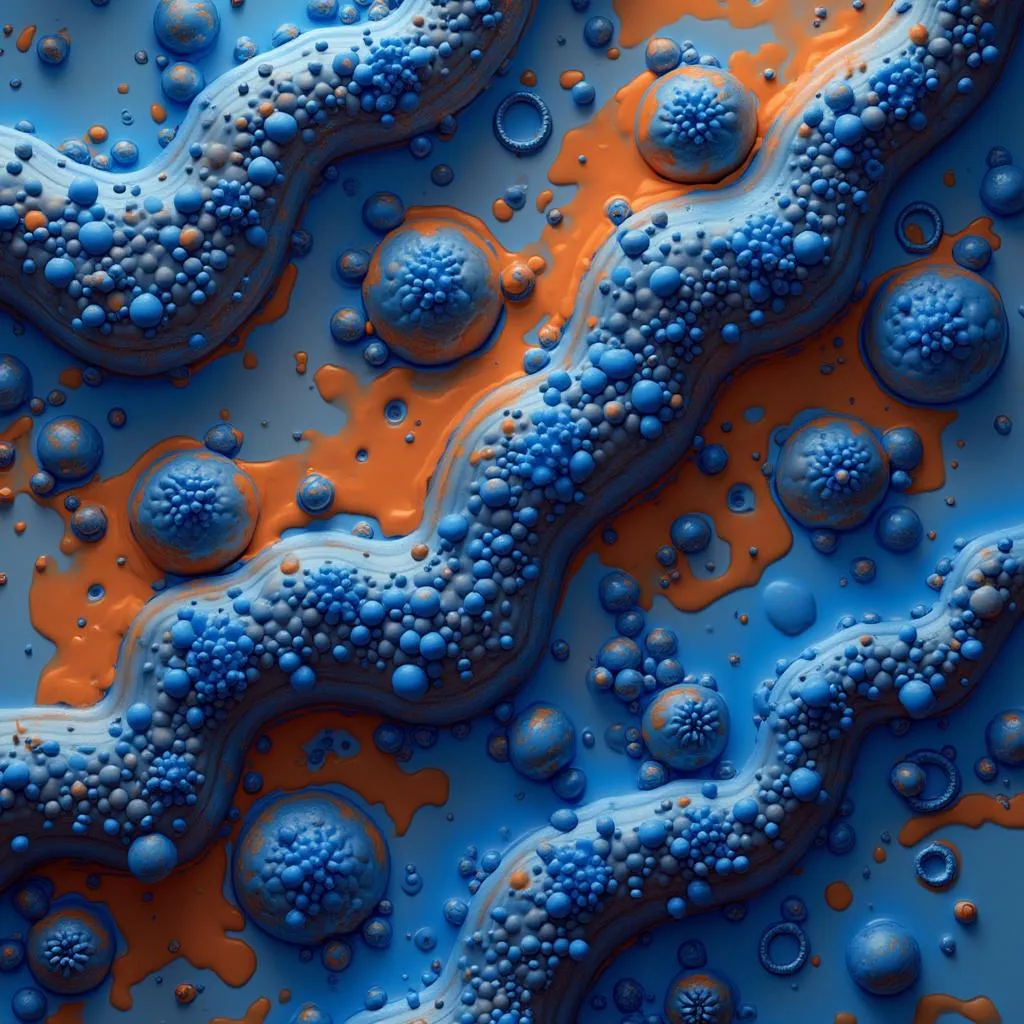 Elementos decorativos biométricos que separan secciones