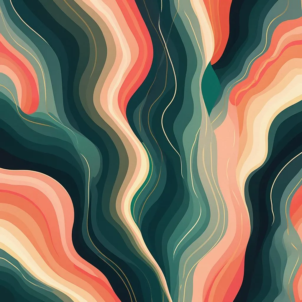 Separador decorativo con formas biométricas fluidas